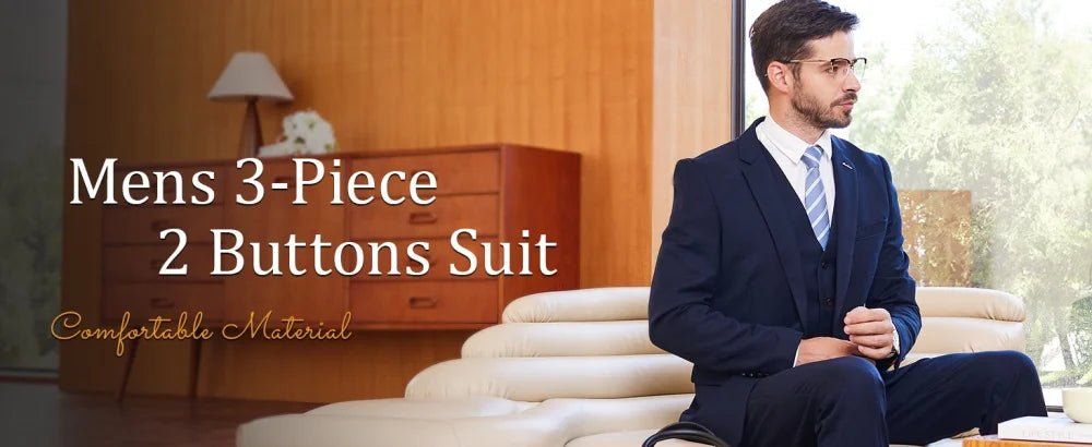 Abito slim fit in 3 pezzi a quadretti da uomo | Set smoking da sposo casual (giacca + gilet + pantaloni) per bottoni funzionali matrimonio/ballo/festa - StepByStepNow