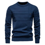 AIOPESON Maglione pullover girocollo da uomo lavorato a maglia in cotone spogliato di qualità autunno inverno maglioni caldi da uomo - StepByStepNow