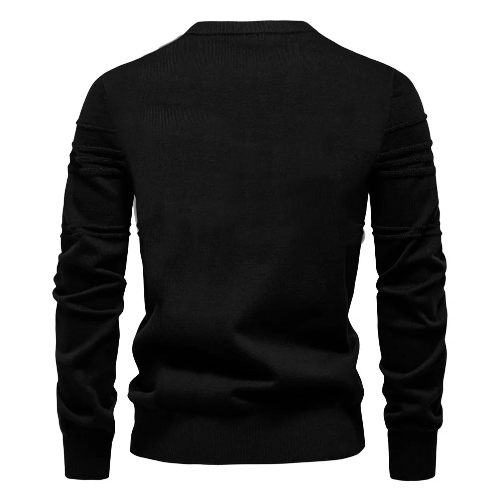 AIOPESON Maglione pullover girocollo da uomo lavorato a maglia in cotone spogliato di qualità autunno inverno maglioni caldi da uomo - StepByStepNow