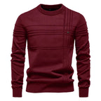 AIOPESON Maglione pullover girocollo da uomo lavorato a maglia in cotone spogliato di qualità autunno inverno maglioni caldi da uomo - StepByStepNow