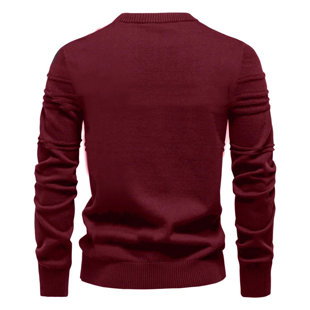 AIOPESON Maglione pullover girocollo da uomo lavorato a maglia in cotone spogliato di qualità autunno inverno maglioni caldi da uomo - StepByStepNow