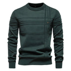 AIOPESON Maglione pullover girocollo da uomo lavorato a maglia in cotone spogliato di qualità autunno inverno maglioni caldi da uomo - StepByStepNow
