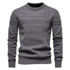 AIOPESON Maglione pullover girocollo da uomo lavorato a maglia in cotone spogliato di qualità autunno inverno maglioni caldi da uomo - StepByStepNow