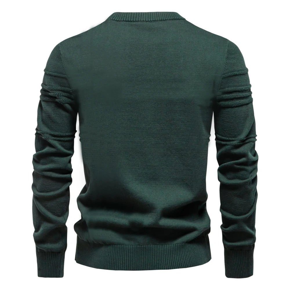 AIOPESON Maglione pullover girocollo da uomo lavorato a maglia in cotone spogliato di qualità autunno inverno maglioni caldi da uomo - StepByStepNow