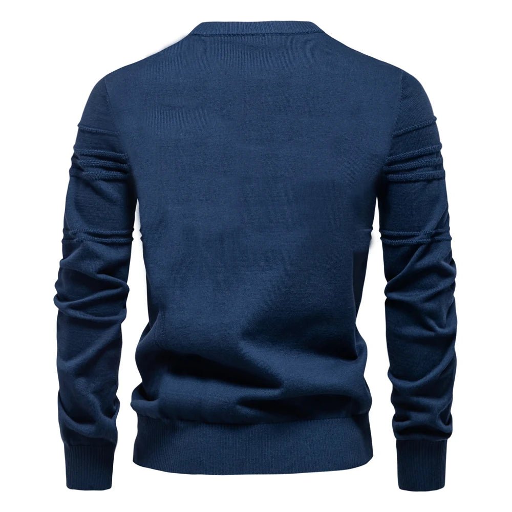 AIOPESON Maglione pullover girocollo da uomo lavorato a maglia in cotone spogliato di qualità autunno inverno maglioni caldi da uomo - StepByStepNow