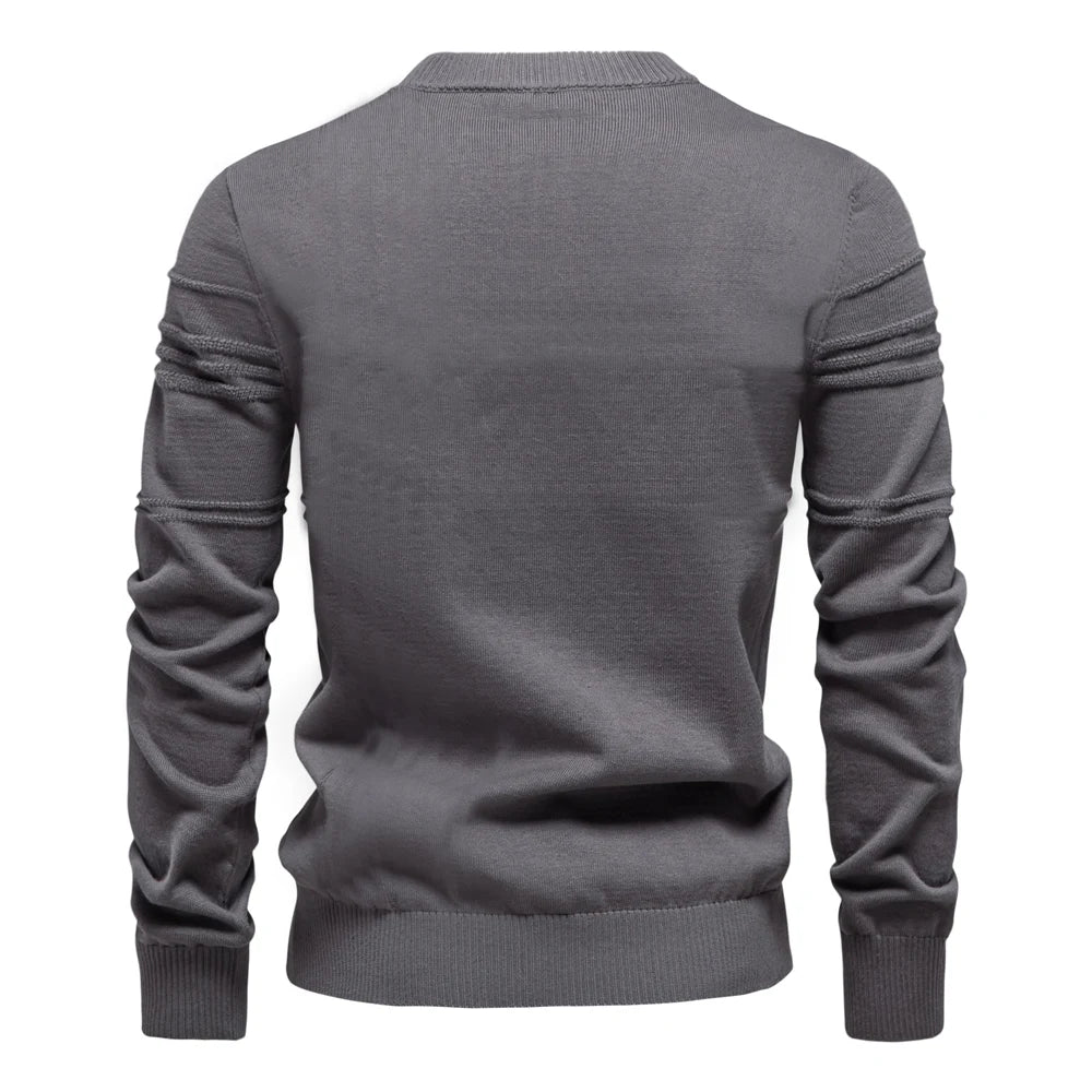 AIOPESON Maglione pullover girocollo da uomo lavorato a maglia in cotone spogliato di qualità autunno inverno maglioni caldi da uomo - StepByStepNow