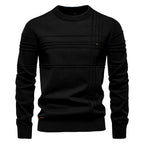 AIOPESON Maglione pullover girocollo da uomo lavorato a maglia in cotone spogliato di qualità autunno inverno maglioni caldi da uomo - StepByStepNow