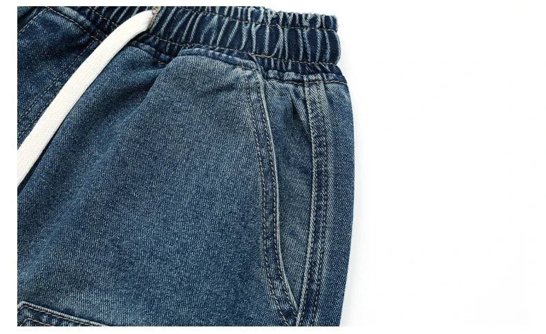 American Street "Rivet" Denim Shorts – Loose Hip - Hop Five - Quarter Pants - StepByStepNow