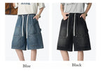 American Street "Rivet" Denim Shorts – Loose Hip - Hop Five - Quarter Pants - StepByStepNow