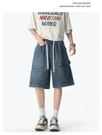American Street "Rivet" Denim Shorts – Loose Hip - Hop Five - Quarter Pants - StepByStepNow