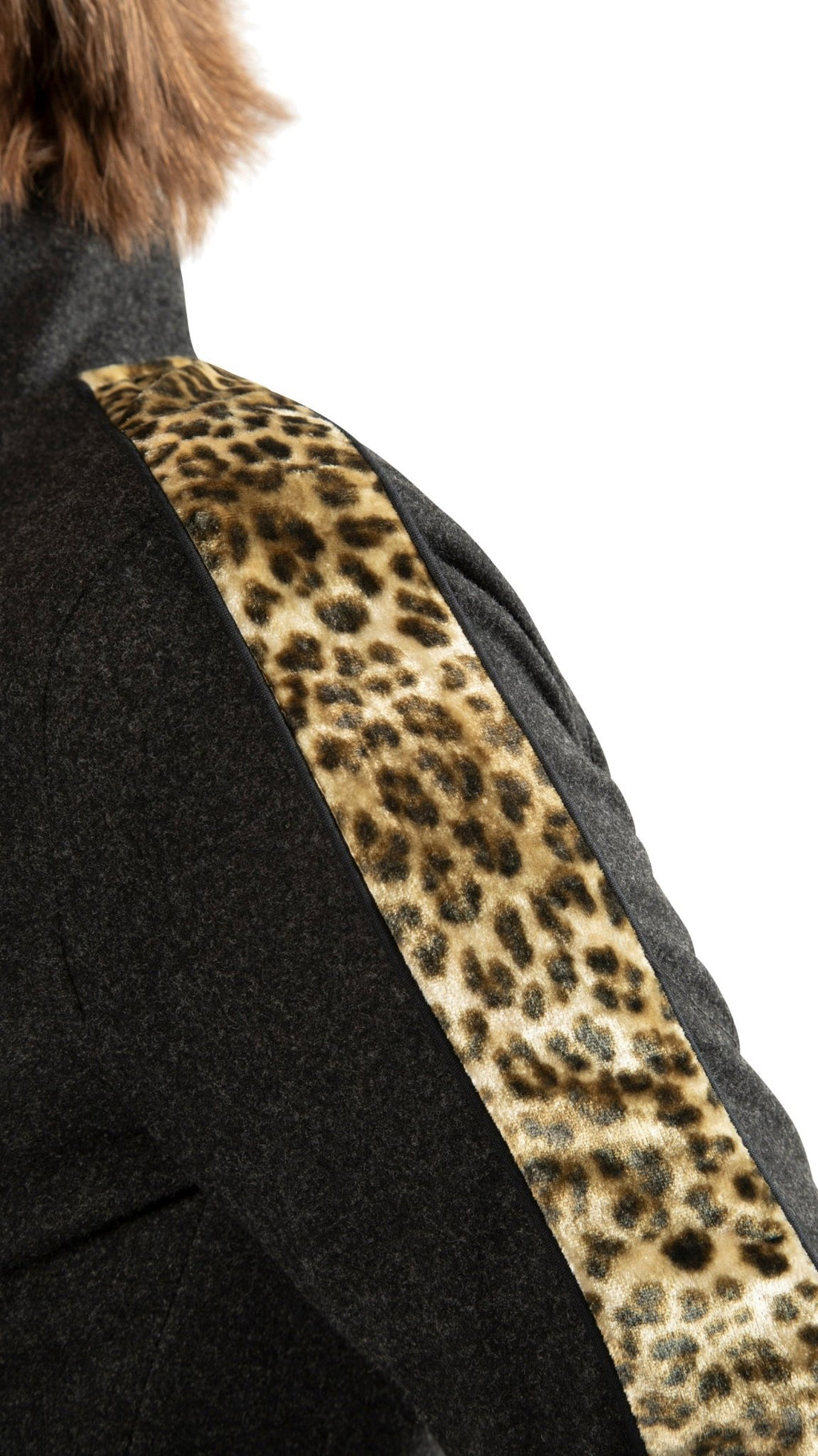 Animal Print Sleeve - Stripe Track Jacket - StepByStep