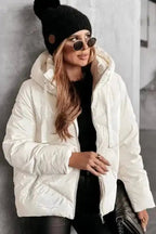 ArcticShield White Quilted Puffer Jacket – Stay Warm in Style - StepByStep