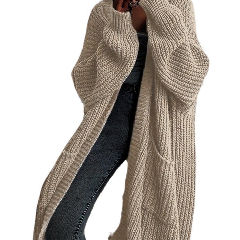 Autumn And Winter Long Sweater Women's Loose All - matching Base Long - sleeved Knitted Cardigan - StepByStepNow