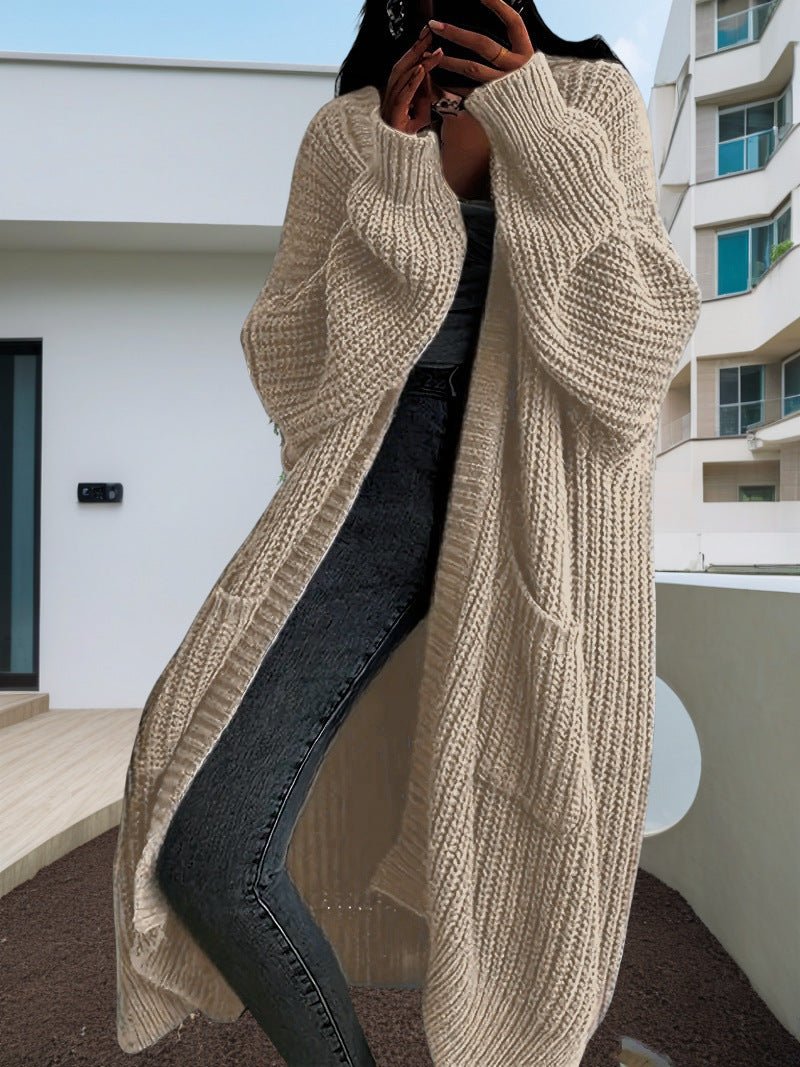 Autumn And Winter Long Sweater Women's Loose All - matching Base Long - sleeved Knitted Cardigan - StepByStepNow