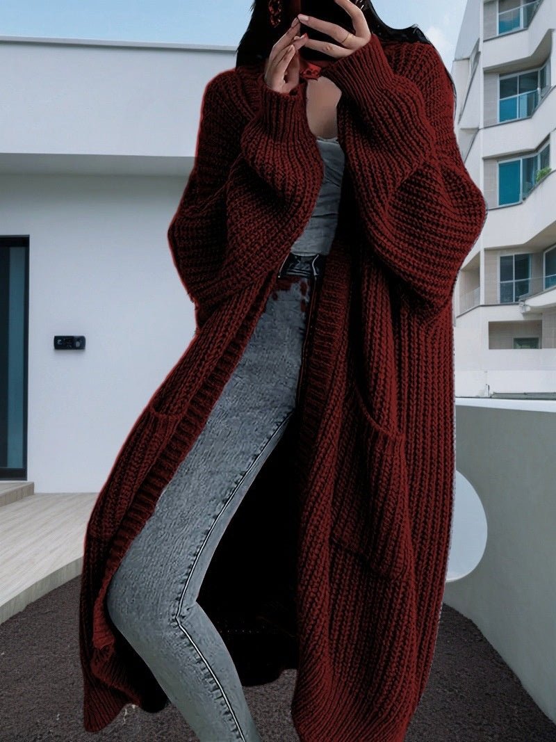Autumn And Winter Long Sweater Women's Loose All - matching Base Long - sleeved Knitted Cardigan - StepByStepNow