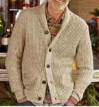 Autunno e inverno nuovi uomini tinta unita risvolto maglione spesso manica lunga gentiluomo uomo tempo libero Cardigan all'aperto maglione cappotto - StepByStepNow