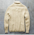 Autunno e inverno nuovi uomini tinta unita risvolto maglione spesso manica lunga gentiluomo uomo tempo libero Cardigan all'aperto maglione cappotto - StepByStepNow