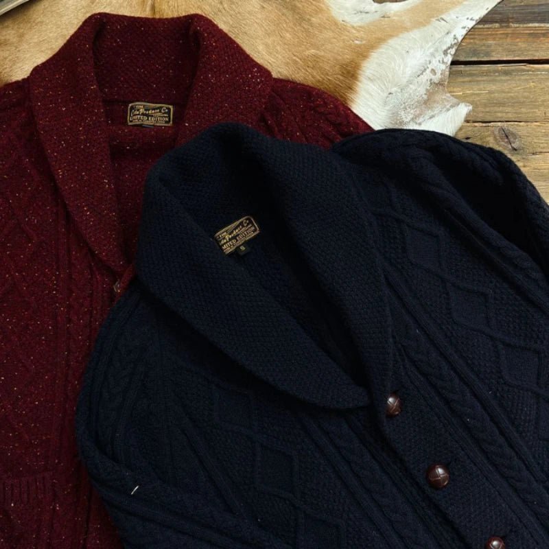 Autunno Inverno Nuovi maglioni alla moda Classico pullover retrò Maillard Cardigan versatile con colletto alla frutta verde ispessito pesante - StepByStepNow