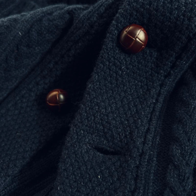 Autunno Inverno Nuovi maglioni alla moda Classico pullover retrò Maillard Cardigan versatile con colletto alla frutta verde ispessito pesante - StepByStepNow