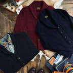 Autunno Inverno Nuovi maglioni alla moda Classico pullover retrò Maillard Cardigan versatile con colletto alla frutta verde ispessito pesante - StepByStepNow