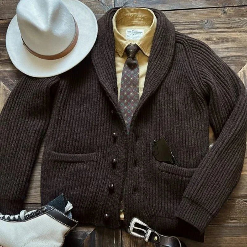 Autunno Inverno Nuovi maglioni alla moda Classico pullover retrò Maillard Cardigan versatile con colletto alla frutta verde ispessito pesante - StepByStepNow