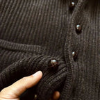 Autunno Inverno Nuovi maglioni alla moda Classico pullover retrò Maillard Cardigan versatile con colletto alla frutta verde ispessito pesante - StepByStepNow