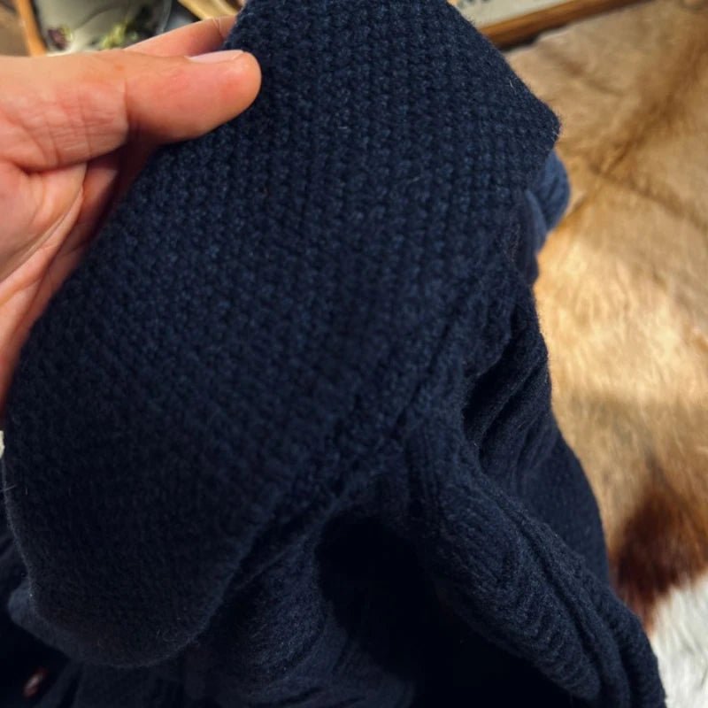 Autunno Inverno Nuovi maglioni alla moda Classico pullover retrò Maillard Cardigan versatile con colletto alla frutta verde ispessito pesante - StepByStepNow