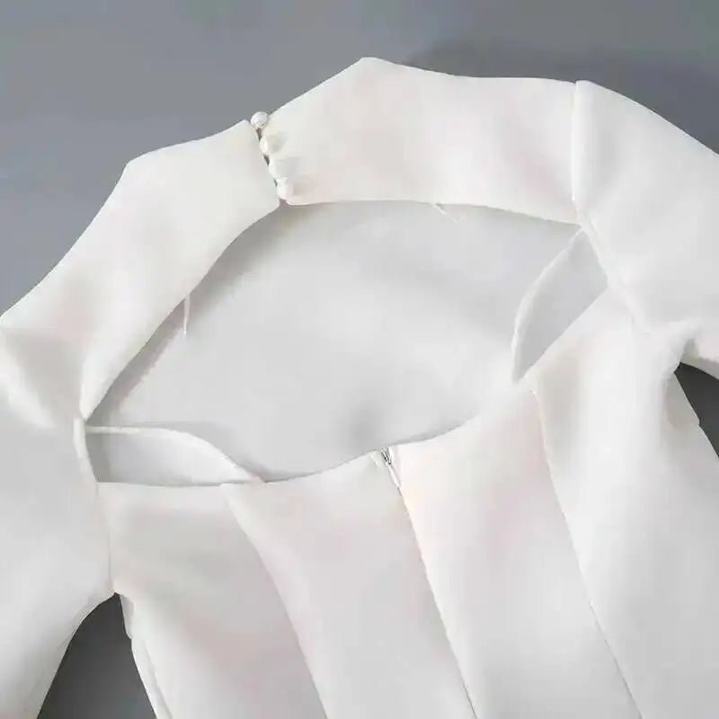 Abito sexy da club con scollo button e manica lunga, autunnale - StepByStepNow