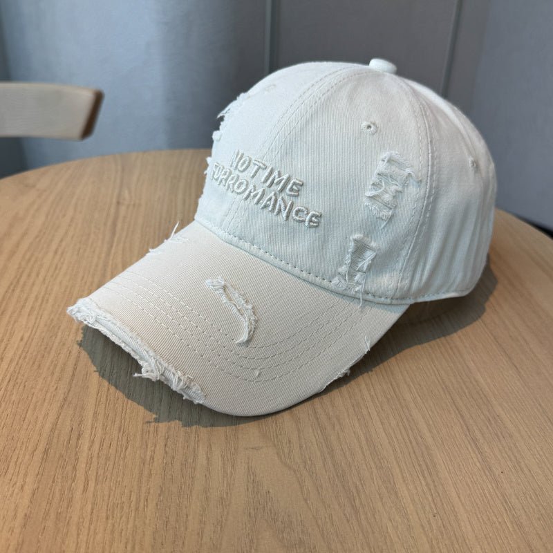 Berretto da baseball lavato invecchiato con ricamo di lettere - StepByStepNow