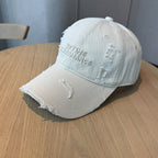 Berretto da baseball lavato invecchiato con ricamo di lettere - StepByStepNow