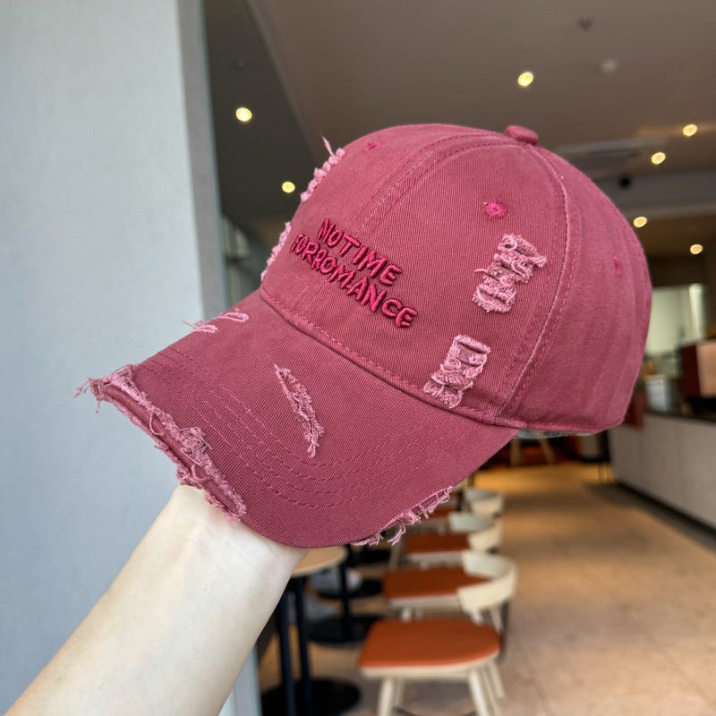 Berretto da baseball lavato invecchiato con ricamo di lettere - StepByStepNow