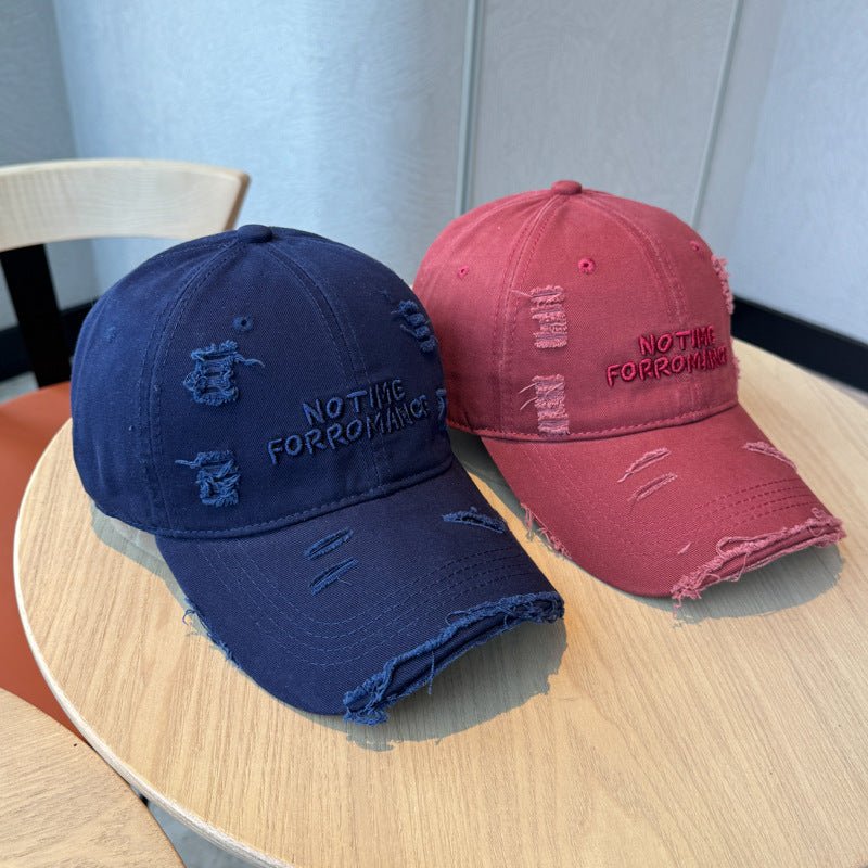 Berretto da baseball lavato invecchiato con ricamo di lettere - StepByStepNow