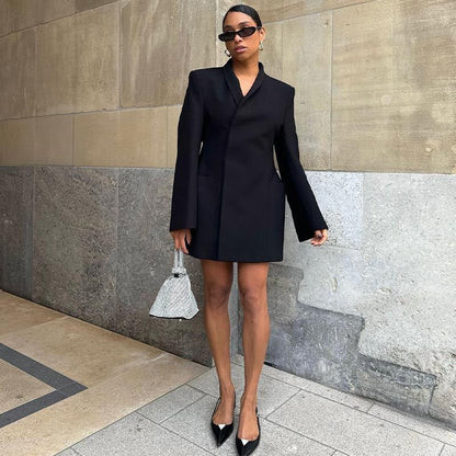 Black And White Women's Suit Jacket, Wall Street, BYMANYC New York. - StepByStep