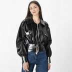 Black Motorcycle Style Jacket For Women, East Village, BYMANYC New York. - StepByStep