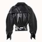 Black Motorcycle Style Jacket For Women, East Village, BYMANYC New York. - StepByStep