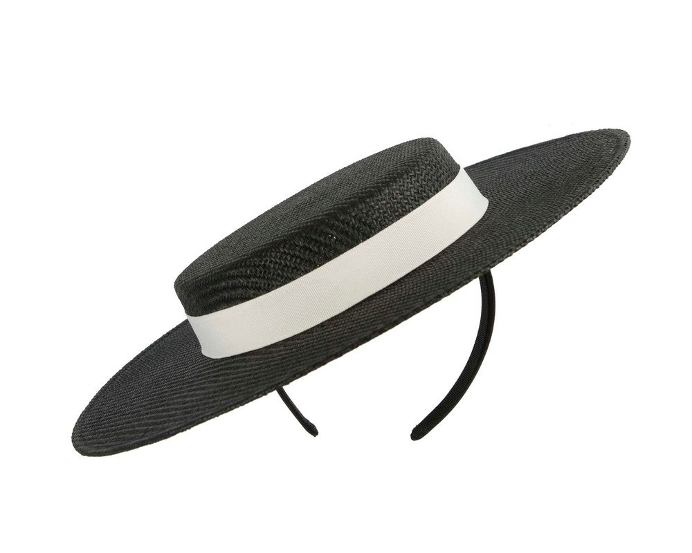 Black & white boater hat by Max Alexander - StepByStep