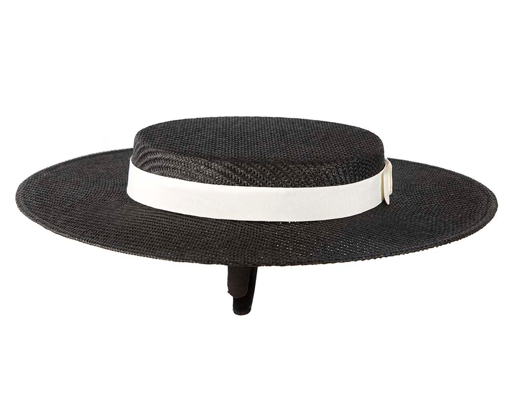 Black & white boater hat by Max Alexander - StepByStep