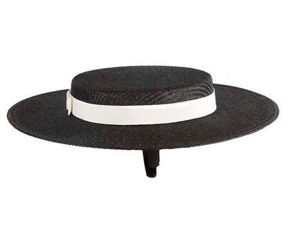 Black & white boater hat by Max Alexander - StepByStep