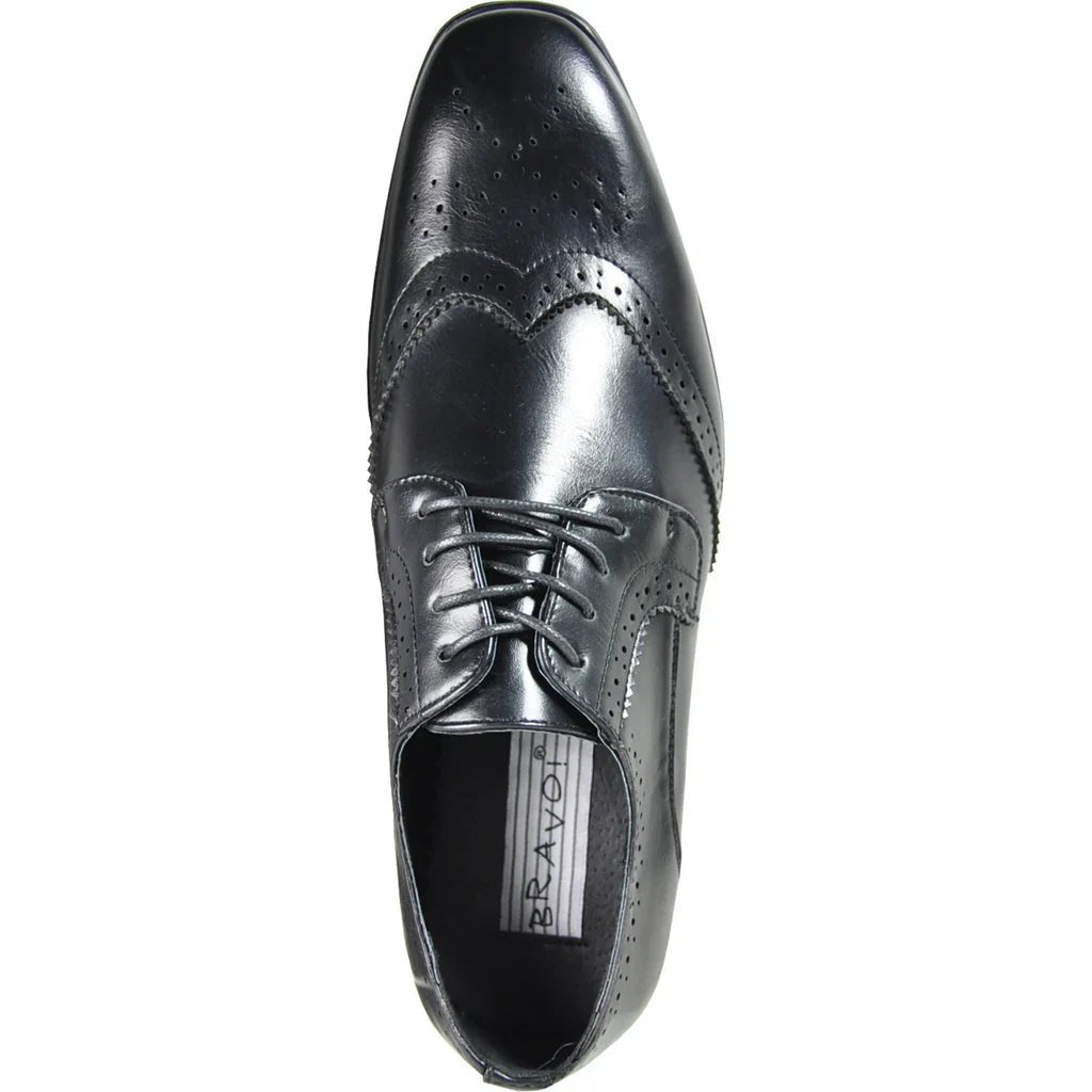 BRAVO Men Dress Shoe KING - 2 Wingtip Oxford Shoe - StepByStep