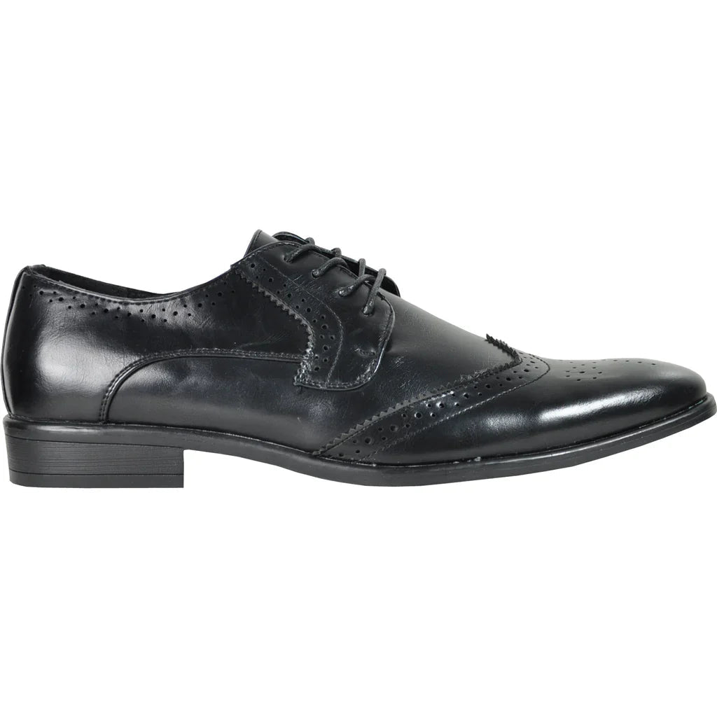 BRAVO Men Dress Shoe KING - 2 Wingtip Oxford Shoe - StepByStep