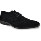 BRAVO Men Dress Shoe KING - 3 Wingtip Oxford Shoe Black - StepByStep