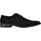 BRAVO Men Dress Shoe KING - 3 Wingtip Oxford Shoe Black - StepByStep