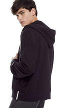 Brushed French Terry Zipped Hoodie (Black) - StepByStep