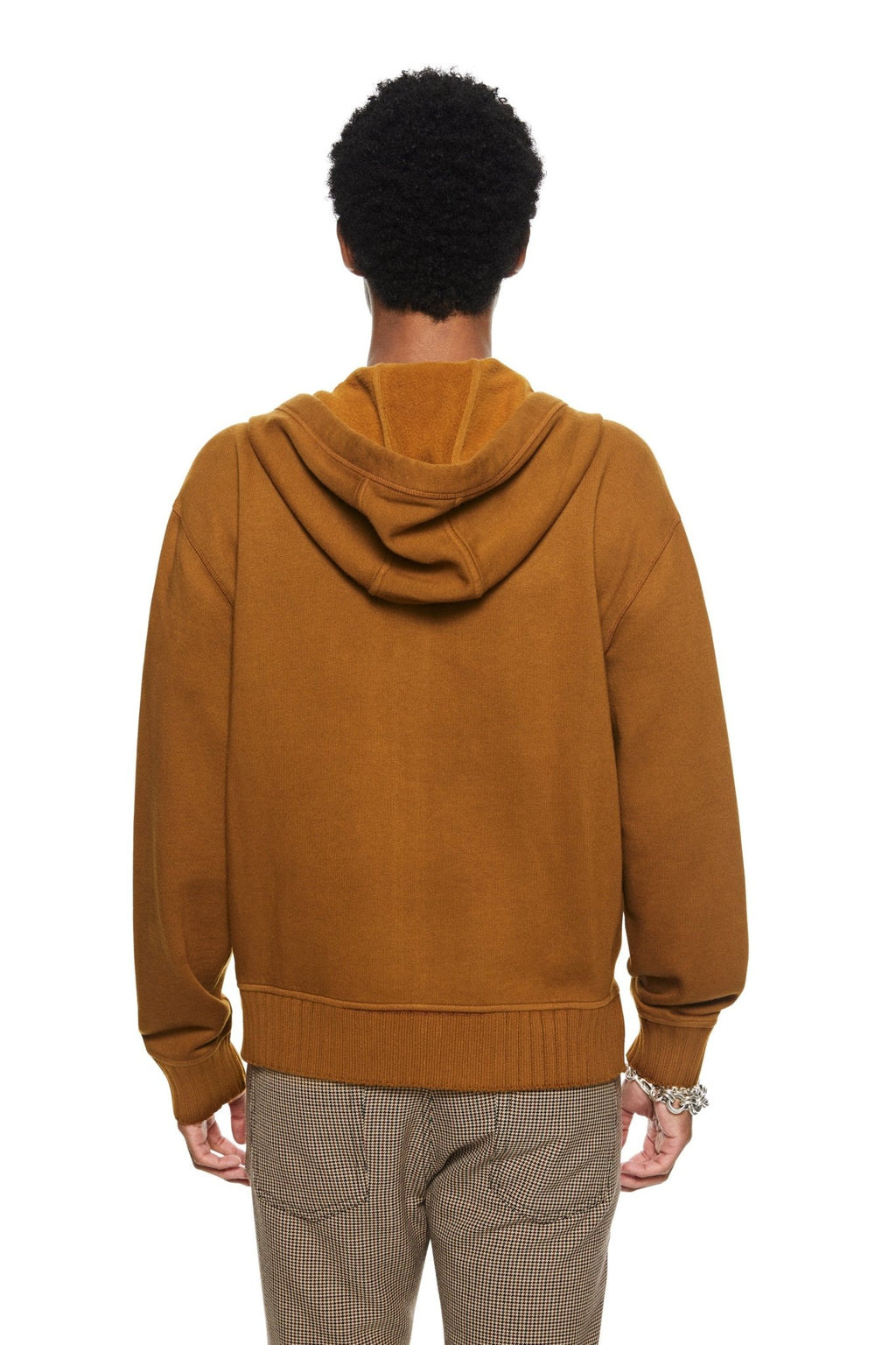 Brushed French Terry Zipped Hoodie (Copper) - StepByStep