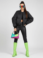 BUSHWICK Checkerboard Sequin Cropped Jacket BYMANYC ® New York - StepByStep