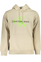 CALVIN KLEIN MEN'S BEIGE ZIPLESS SWEATSHIRT