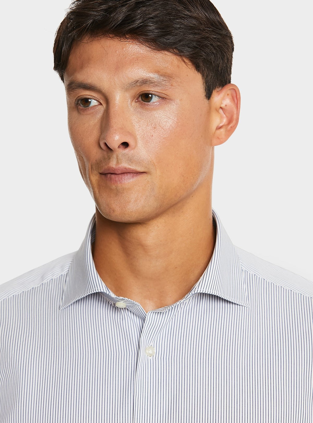 Camicia a righe collo francese in puro cotone - StepByStep