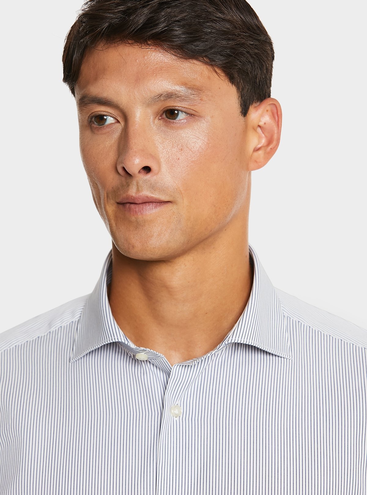 Camicia a righe collo francese in puro cotone - StepByStep