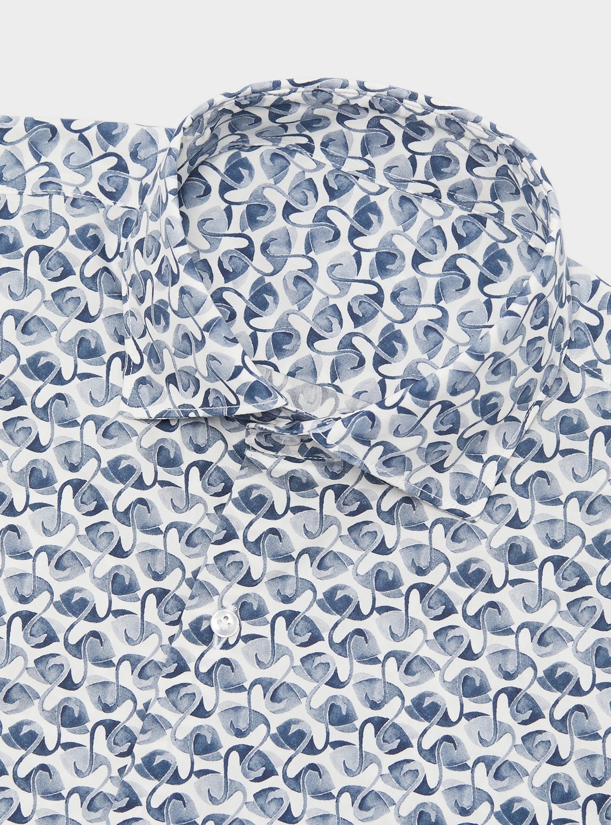 Camicia fantasia in puro cotone con collo francese - StepByStep