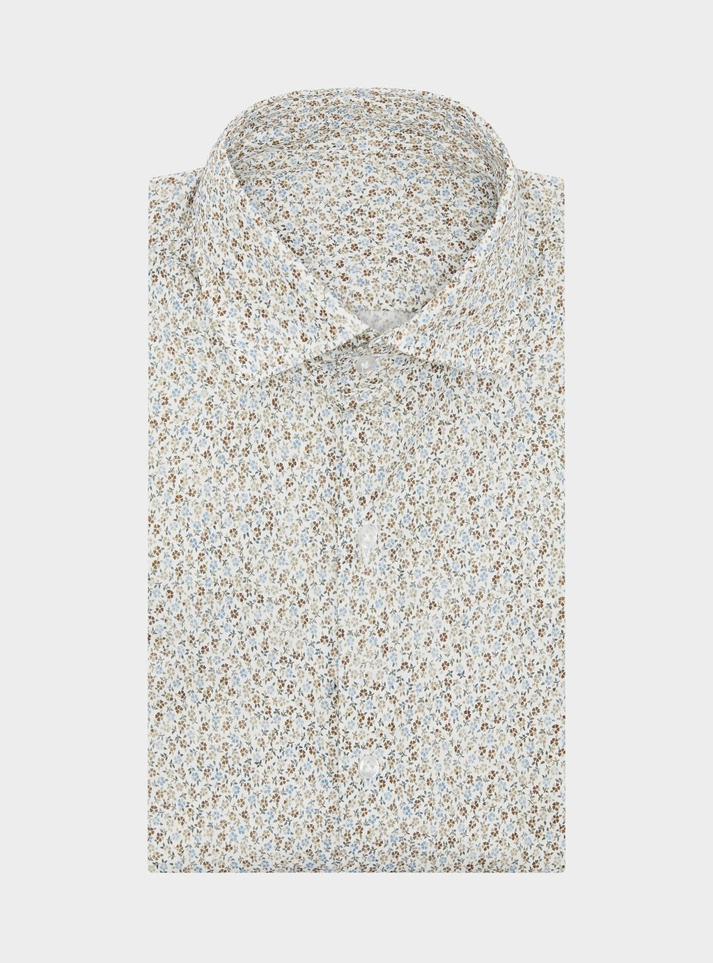 Camicia fantasia in puro cotone con collo francese - StepByStep